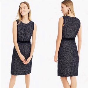 J. Crew Black and Silver Sleeveless Dress